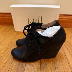 J Jill Women’s Black Lace Up Ali’s Block Heels Size 7 712736 78 7 Shoes